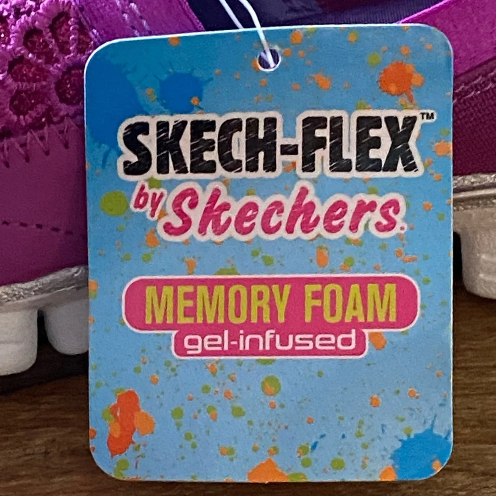 Sketchers Memory Foam Lace Sparkle Slide-Ons NWT! - Picture 9 of 10